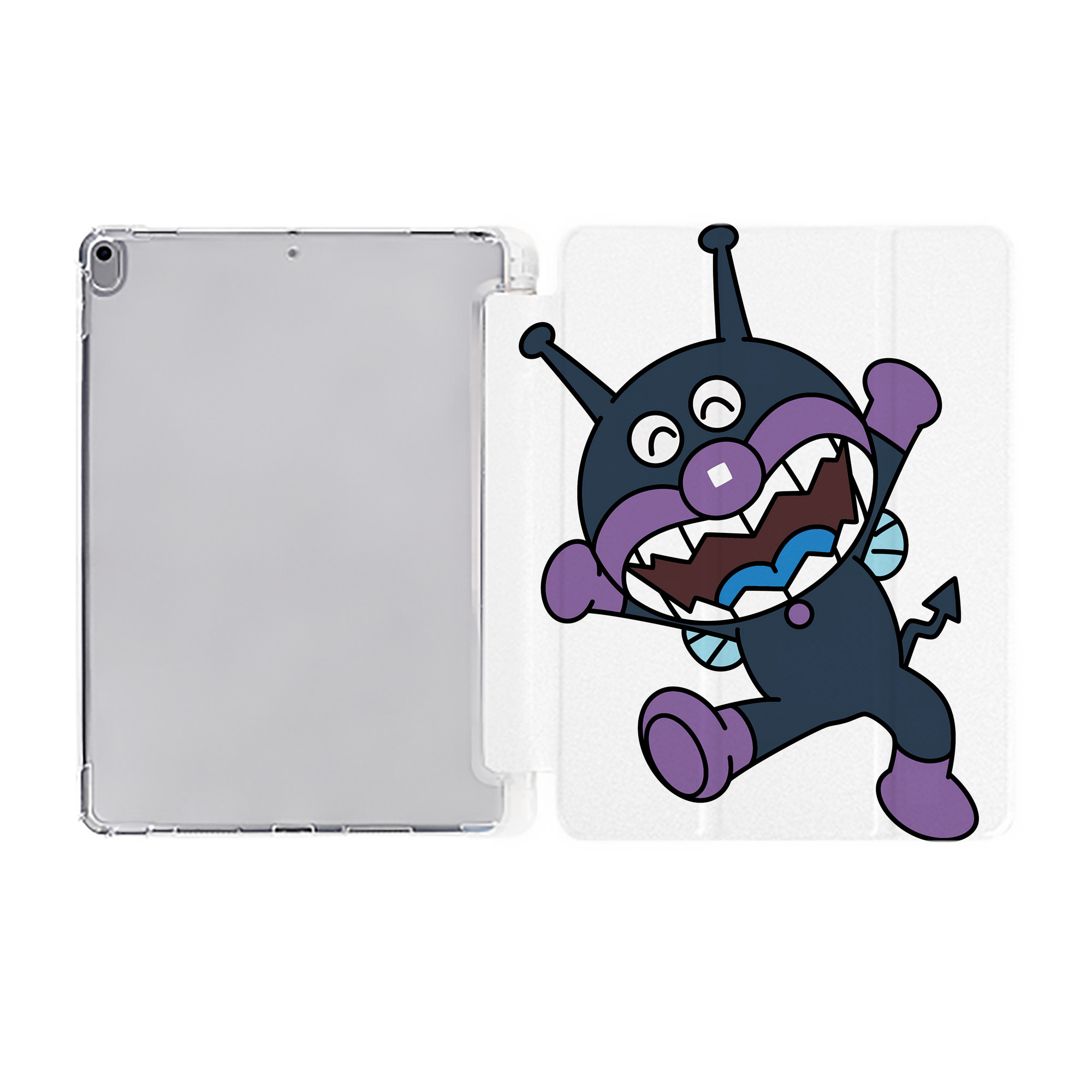 （画像用） アンパンマン Anpanman IPad ケース ペン収納付き 三つ折りスタンド PUレザー×シリコン 対応機種9.5/10.5/10.9インチ